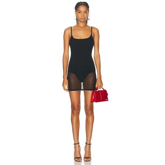 JACQUEMUS La Robe Maille Roupao Black Mini Dress